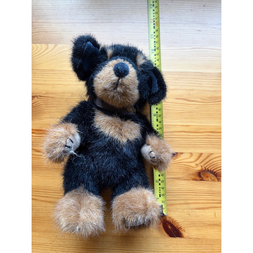 Boyds Collection Plush Dog Rottweiler Doberman Black Tan Stuffed Animal 12 inch